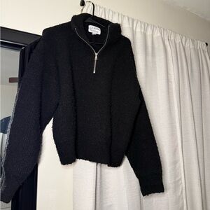Le Bon Shoppe Andre Half Zip Sweater - Black - M/L